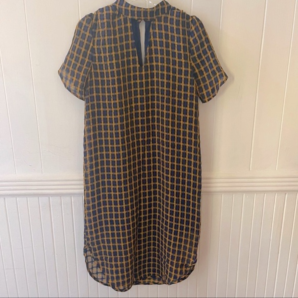 Farrow Blue and Gold Plaid Dress